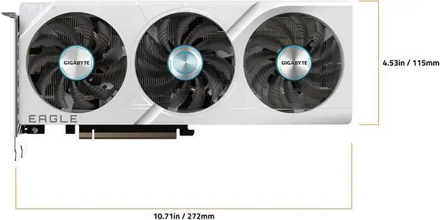 Alt view image 6 of 8 - GIGABYTE Eagle GeForce RTX 4060 Ti 8GB GDDR6 PCI Express 4.0 x8 ATX Graphics Card GV-N406TEAGLEOC ICE-8GD