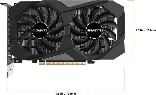 Alt view image 5 of 7 - GIGABYTE WINDFORCE GeForce RTX 3050 6GB GDDR6 PCI Express 4.0 x8 ATX Graphics Card GV-N3050WF2OC-6GD
