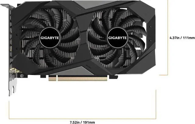 Alt view image 5 of 7 - GIGABYTE WINDFORCE GeForce RTX 3050 6GB GDDR6 PCI Express 4.0 x8 ATX Graphics Card GV-N3050WF2OCV2-6GD