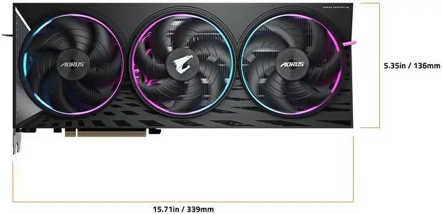 Alt view image 2 of 5 - GIGABYTE AORUS Radeon RX 9070 XT 16GB GDDR6 PCI Express 5.0 x16 Graphics Card GV-R9070XTAORUS E-16GD