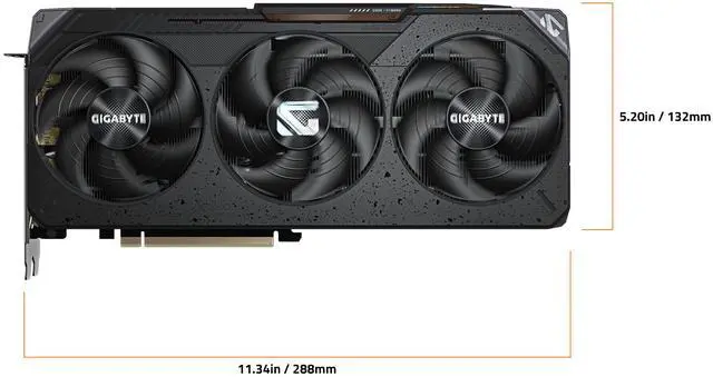 Alt view image 4 of 5 - GIGABYTE Gaming Radeon RX 9070 16GB GDDR6 PCI Express 5.0 x16 Graphics Card GV-R9070GAMING OC-16GD