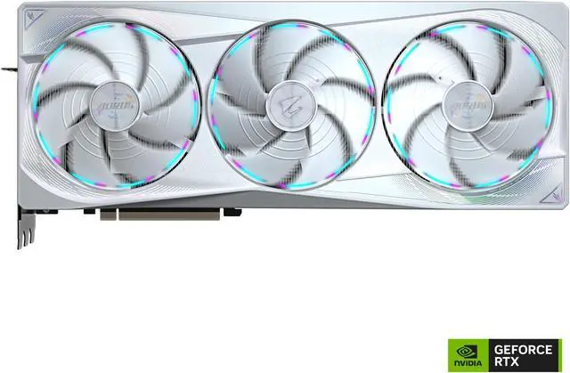Alt view image 2 of 10 - GIGABYTE AORUS GeForce RTX 5080 16GB GDDR7 PCI Express 5.0 ATX Graphics Card GV-N5080AORUSM ICE-16G