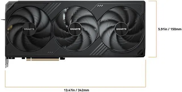 Alt view image 6 of 8 - GIGABYTE WINDFORCE GeForce RTX 5090 32GB GDDR7 PCI Express 5.0 ATX Graphics Card GV-N5090WF3OC-32GD