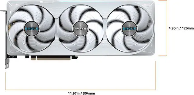Alt view image 6 of 8 - GIGABYTE Eagle GeForce RTX 5070 Ti 16GB GDDR7 PCI Express 5.0 ATX Graphics Card GV-N507TEAGLEOC ICE-16GD