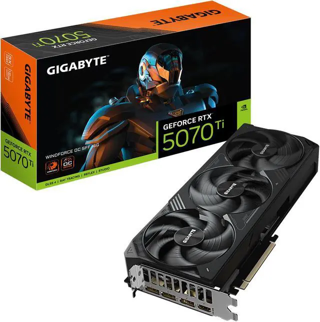 Alt view image 8 of 8 - GIGABYTE WindForce GeForce RTX 5070 Ti 16GB GDDR7 PCI Express 5.0 ATX Graphics Card GV-N507TWF3OC-16GD