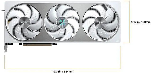 Alt view image 6 of 8 - GIGABYTE AERO GeForce RTX 5070 12GB GDDR7 PCI Express 5.0 ATX Graphics Card GV-N5070AERO OC-12GD