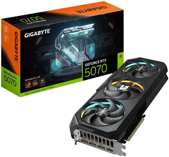 Alt view image 8 of 8 - GIGABYTE Gaming GeForce RTX 5070 12GB GDDR7 PCI Express 5.0 ATX Graphics Card GV-N5070GAMING OC-12GD
