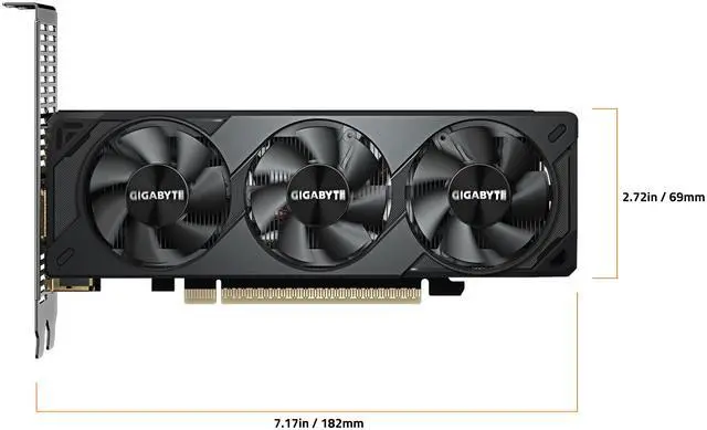 Alt view image 5 of 7 - GIGABYTE Low Profile GeForce RTX 5060 8GB GDDR7 PCI Express 5.0 Low Profile Graphics Card GV-N5060OC-8GL