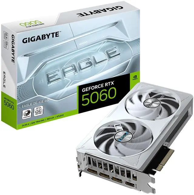 Alt view image 8 of 8 - GIGABYTE Eagle GeForce RTX 5060 8GB GDDR7 PCI Express 5.0 Graphics Card GV-N5060EAGLEOC ICE-8GD