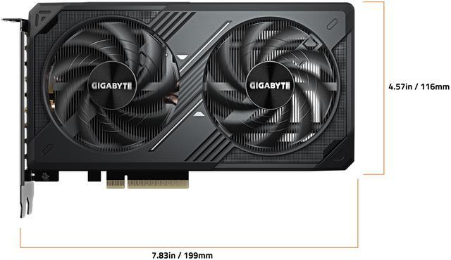 Alt view image 6 of 8 - GIGABYTE WINDFORCE GeForce RTX 5060 8GB GDDR7 PCI Express 5.0 ATX Graphics Card GV-N5060WF2OC-8GD
