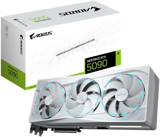 Alt view image 8 of 8 - GIGABYTE AORUS GeForce RTX 5090 32GB GDDR7 PCI Express 5.0 x16 ATX Graphics Card GV-N5090AORUSST ICE-32GD