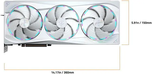 Alt view image 6 of 8 - GIGABYTE AORUS GeForce RTX 5090 32GB GDDR7 PCI Express 5.0 x16 ATX Graphics Card GV-N5090AORUSST ICE-32GD