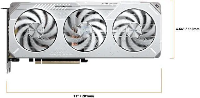 Alt view image 9 of 13 - GIGABYTE Gaming Radeon RX 9060 XT 16GB GDDR6 PCI Express 5.0 x16 ATX Graphics Card GV-R906XGAMINGOCICE-16GD