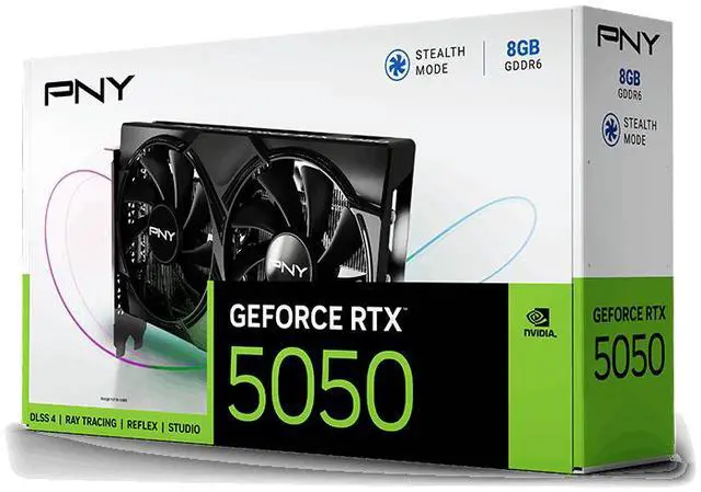 Alt view image 11 of 11 - PNY Dual Fan GeForce RTX 5050 8GB GDDR6 PCI Express 5.0 x8 ATX Graphics Card RTX 5050 8GB DUAL FAN