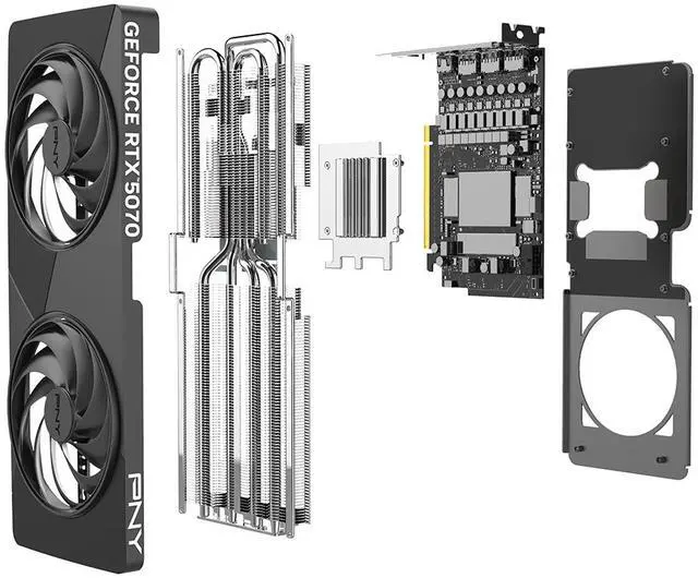 Alt view image 9 of 11 - PNY Technologies, Inc. GeForce RTX 5070 Slim GeForce RTX 5070 12GB GDDR7 PCI Express 5.0 x16 ATX Graphics Card