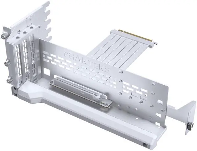 Main image of Phanteks Premium Gen5 Vertical GPU Bracket, PCIex16 Gen5, D-RGB Lighting, 220mm, White.