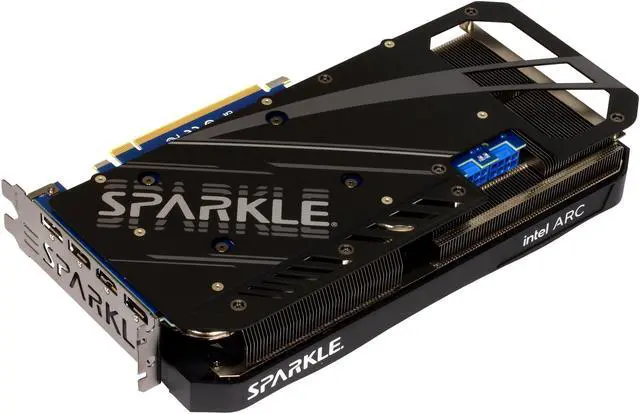 Alt view image 8 of 9 - SPARKLE Intel Arc A770 ROC OC Edition, 16 GB GDDR6, 2x DBB 100 mm Fan , 2.5 Slot , Metal Backplate, SA770R-16GOC