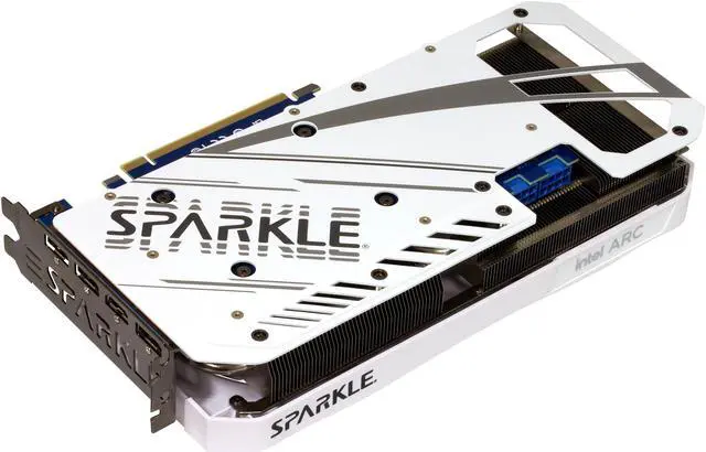 Alt view image 9 of 9 - SPARKLE Intel Arc A770 ROC Luna OC Edition, 16 GB GDDR6, 2x DBB 100 mm Fan , 2.5 Slot , Metal Luna White Edition, SA770RW-16GOC