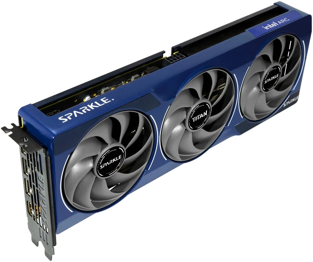 Alt view image 2 of 6 - SPARKLE TITAN OC Arc B580 12GB GDDR6 PCI Express 4.0 ATX Graphics Card Intel Arc B580 TITAN OC