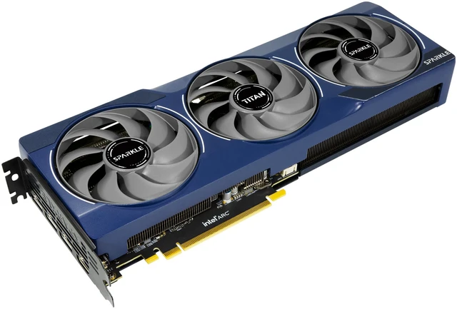 Alt view image 3 of 6 - SPARKLE TITAN OC Arc B580 12GB GDDR6 PCI Express 4.0 ATX Graphics Card Intel Arc B580 TITAN OC