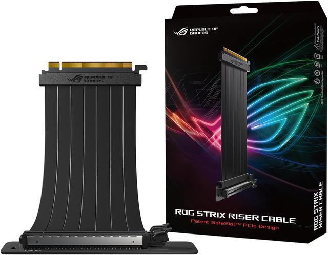 ASUS RS200 ROG Strix Riser Cable with 240 mm PCI-E x16, 90 Degree Adapter,  Unique SafeSlot Design, EMI Shielding (RS200)