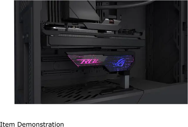 Alt view image 16 of 20 - ASUS ROG Herculx Graphics Card Holder (Tool-free design, Included spirit level, Solid zinc alloy, 72-128mm, Aura Sync)