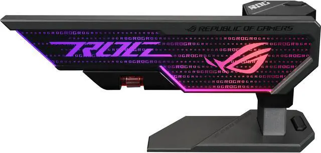 Alt view image 3 of 20 - ASUS ROG Herculx Graphics Card Holder (Tool-free design, Included spirit level, Solid zinc alloy, 72-128mm, Aura Sync)