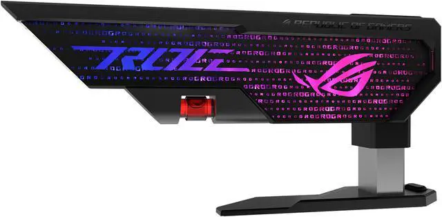 Alt view image 4 of 20 - ASUS ROG Herculx Graphics Card Holder (Tool-free design, Included spirit level, Solid zinc alloy, 72-128mm, Aura Sync)