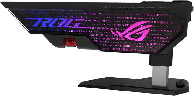 Alt view image 7 of 20 - ASUS ROG Herculx Graphics Card Holder (Tool-free design, Included spirit level, Solid zinc alloy, 72-128mm, Aura Sync)