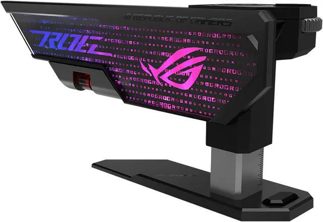 Alt view image 8 of 20 - ASUS ROG Herculx Graphics Card Holder (Tool-free design, Included spirit level, Solid zinc alloy, 72-128mm, Aura Sync)