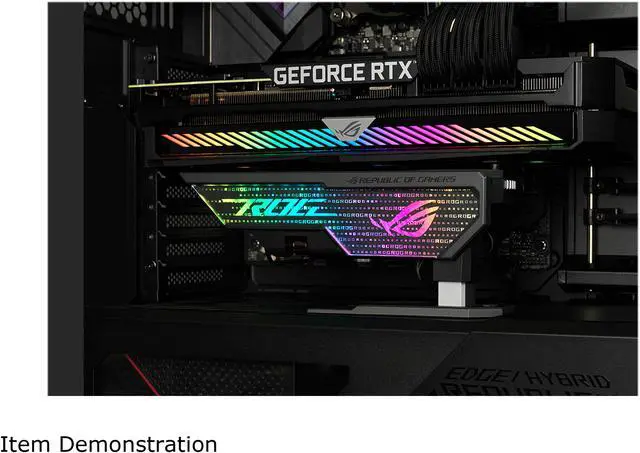 Alt view image 18 of 20 - ASUS ROG Herculx Graphics Card Holder (Tool-free design, Included spirit level, Solid zinc alloy, 72-128mm, Aura Sync)
