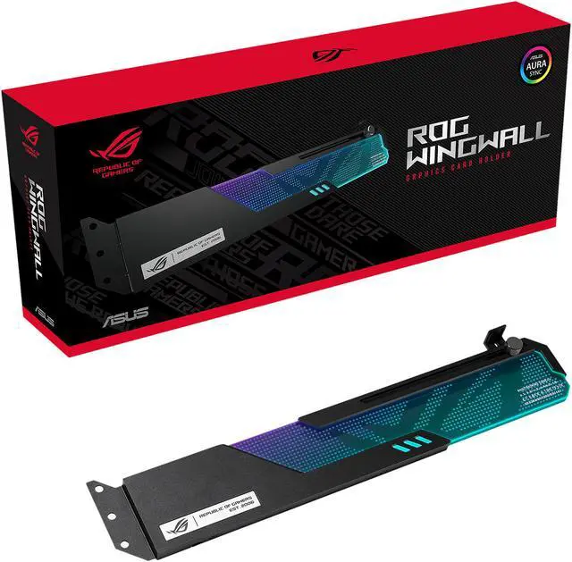 Alt view image 10 of 11 - ASUS ROG Wingwall Graphics Card Holder Model ROG-WINGWALL-HOLDER