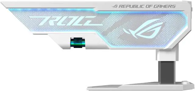 Alt view image 2 of 10 - ASUS ROG Herculx Graphics Card Holder White Edition (Tool-free design, Included spirit level, Solid zinc alloy, 72-128mm, Aura Sync)