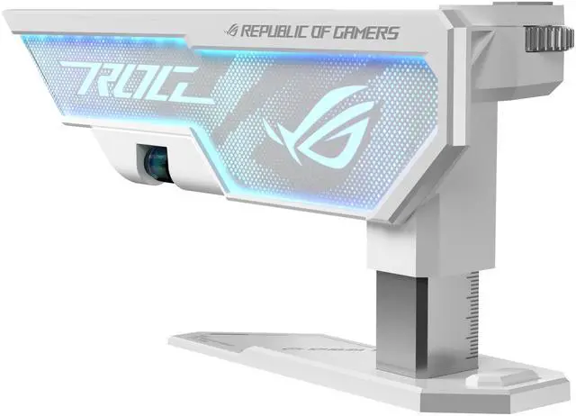 Alt view image 5 of 10 - ASUS ROG Herculx Graphics Card Holder White Edition (Tool-free design, Included spirit level, Solid zinc alloy, 72-128mm, Aura Sync)