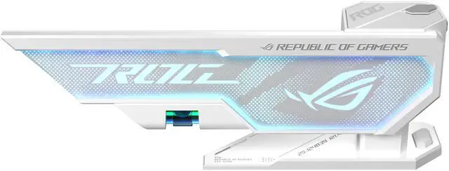 Alt view image 6 of 10 - ASUS ROG Herculx Graphics Card Holder White Edition (Tool-free design, Included spirit level, Solid zinc alloy, 72-128mm, Aura Sync)