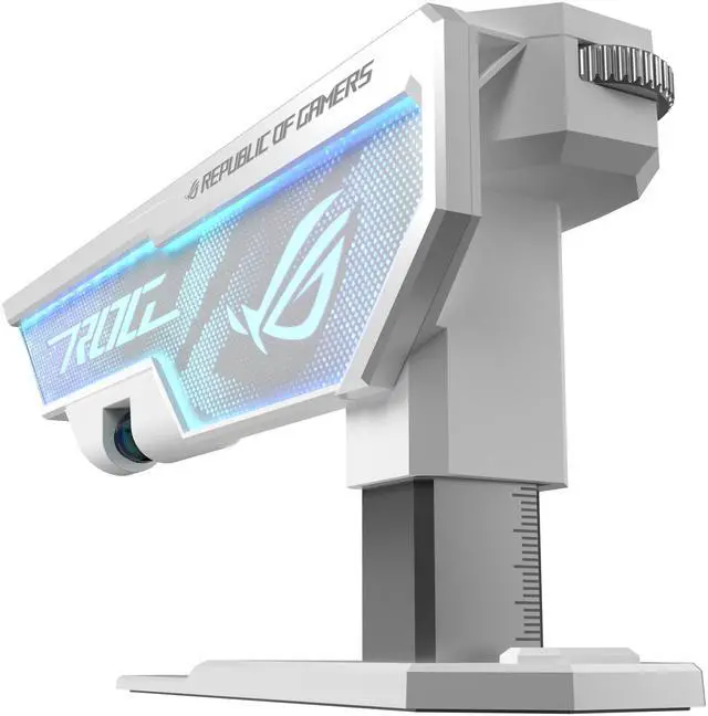 Alt view image 7 of 10 - ASUS ROG Herculx Graphics Card Holder White Edition (Tool-free design, Included spirit level, Solid zinc alloy, 72-128mm, Aura Sync)