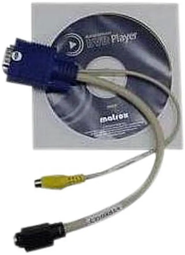 Alt view image 3 of 3 - matrox TV-output adapter cable (HD15 to Composite & S-video) Model CAB-HD15-TVF