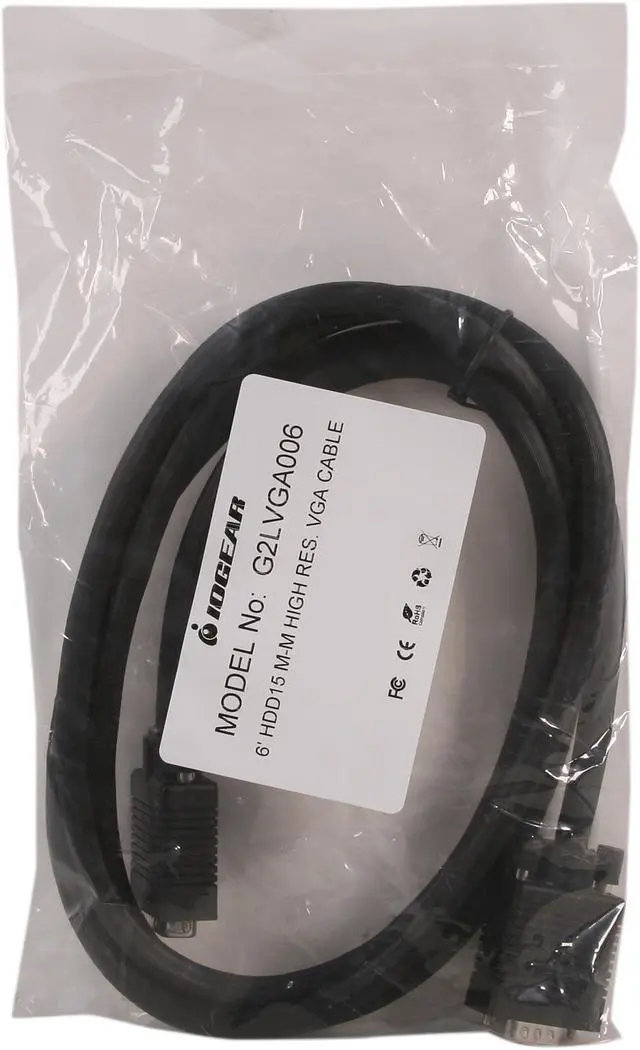 Alt view image 3 of 3 - IOGEAR G2LVGA006 6 ft. Ultra-Hi-Grade VGA Male to Male Cable