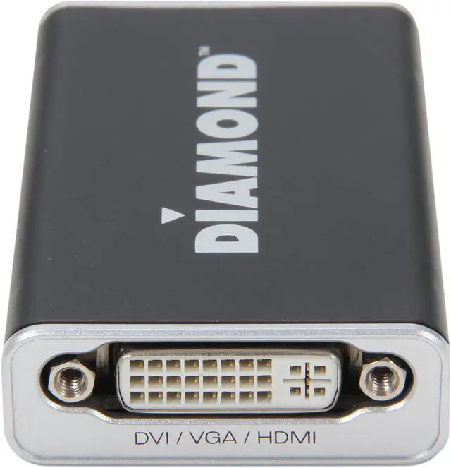 Alt view image 5 of 5 - Diamond BVU195 USB Display Adapter (DVI and VGA with included DVI to VGA adapter)