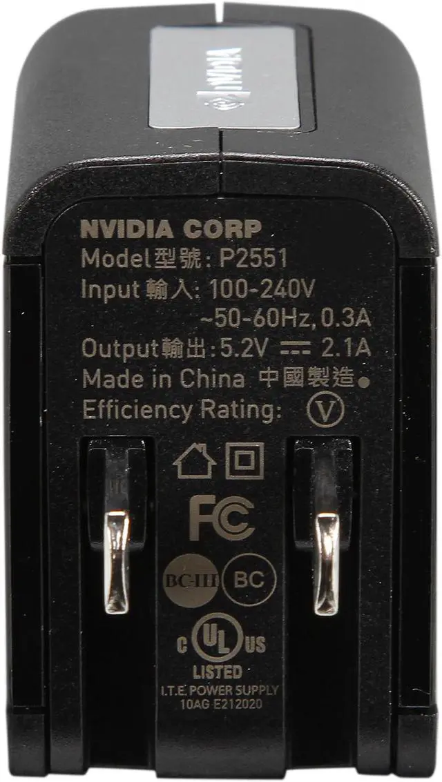 Alt view image 3 of 6 - NVIDIA SHIELD AC Adapter