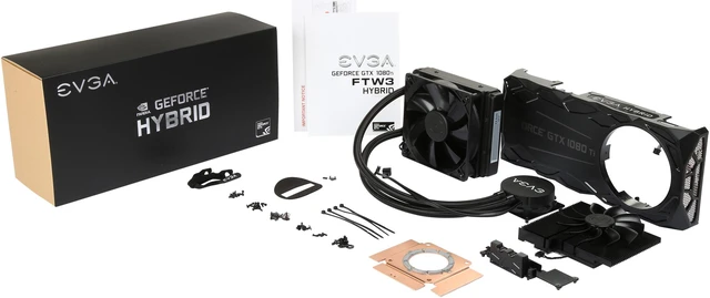 Alt view image 10 of 10 - EVGA GTX 1080 Ti FTW3 HYBRID Waterblock Cooler Model 400-HY-5698-B1