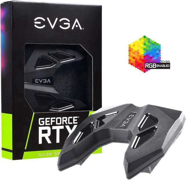 Alt view image 6 of 6 - EVGA GeForce RTX NVLink SLI Bridge, 3-Slot Spacing, RGB LED, 100-2W-0029-LR Model 100-2W-0029-LR