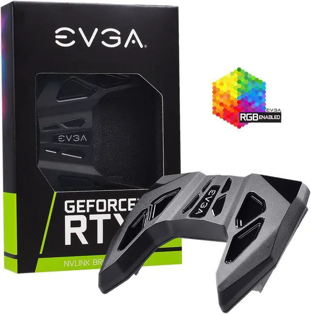 Alt view image 6 of 6 - EVGA GeForce RTX NVLink SLI Bridge, 4-Slot Spacing, RGB LED, Model 100-2W-0030-LR