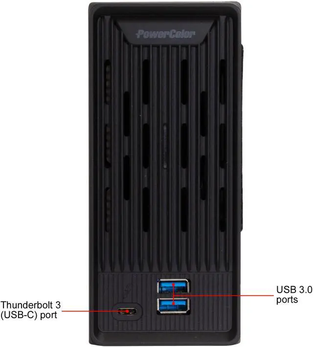 Alt view image 2 of 7 - PowerColor Mini Pro - Thunderbolt 3 eGFX Enclosure for macOS High Sierra, Installed RX 570 Graphics Card Inside eGPU