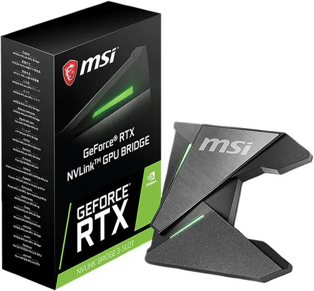 Alt view image 5 of 10 - MSI GeForce RTX NVLink GPU BRIDGE