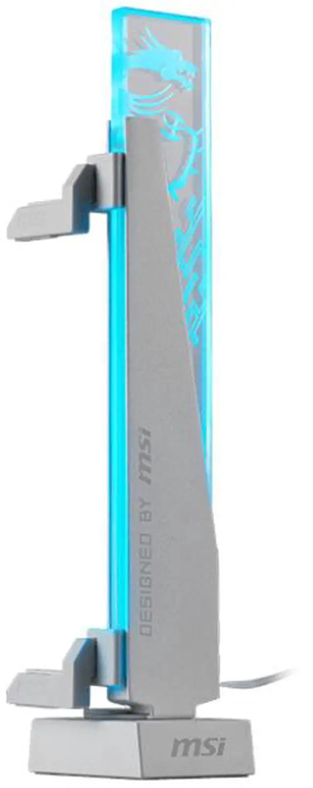 Main image of MSI Graphics Stand Model MPG ARGB GRAPHICS CARD STAND - WHITE Magnetic Base 8 mm Tempered Glass Mystic Light Sync
