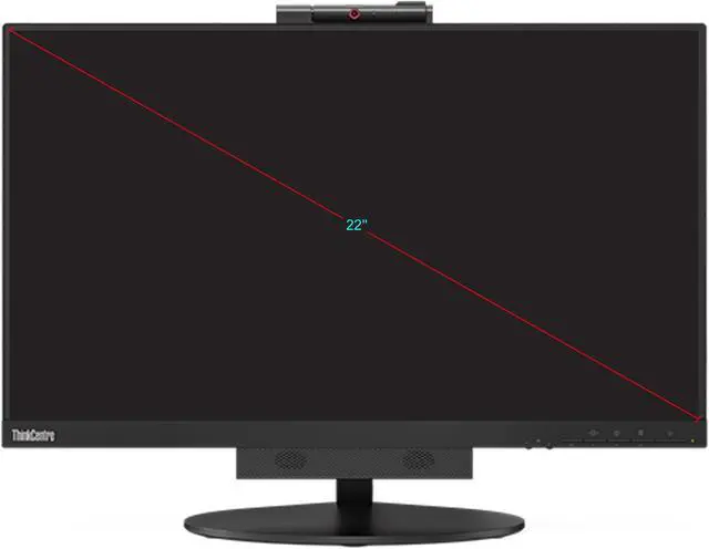 Alt view image 2 of 9 - Lenovo ThinkCentre Tiny-in-One 21.5 Inch Touch Monitor with Speaker and Webcam