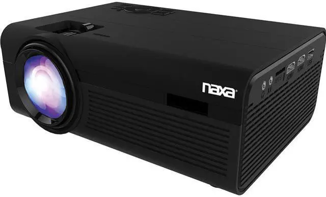 Naxa NVP-2000 150" Home Theater 720P LCD Projector - 16:9 - Black - 1280 x 720 - Front - 20000 Hour Normal Bulb Life