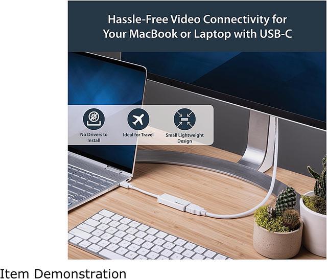 Alt view image 3 of 5 - StarTech.com CDP2HD4K60W USB C to HDMI Adapter - White - 4K 60Hz - Thunderbolt 3 Compatible - USB Type C to HDMI Dongle Converter (CDP2HD4K60W)