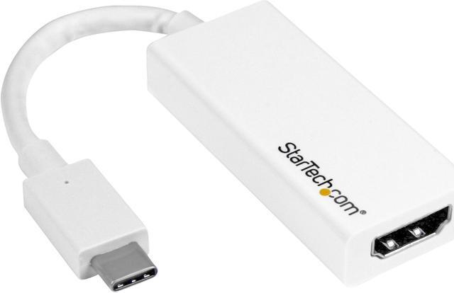 Main image of StarTech.com CDP2HD4K60W USB C to HDMI Adapter - White - 4K 60Hz - Thunderbolt 3 Compatible - USB Type C to HDMI Dongle Converter (CDP2HD4K60W)